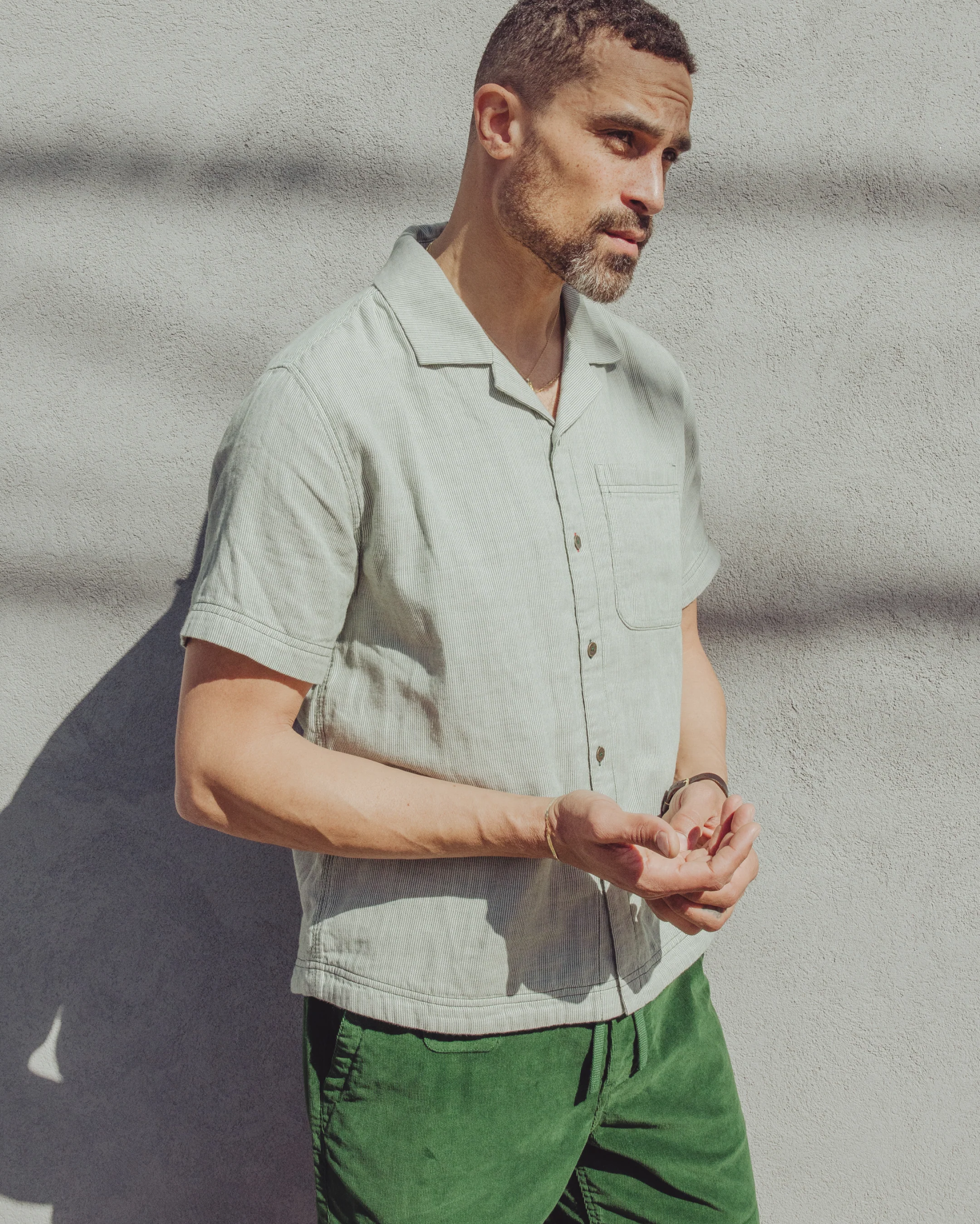 Cliffs Camp Collar Shirt in Summer Cloth - Image 4