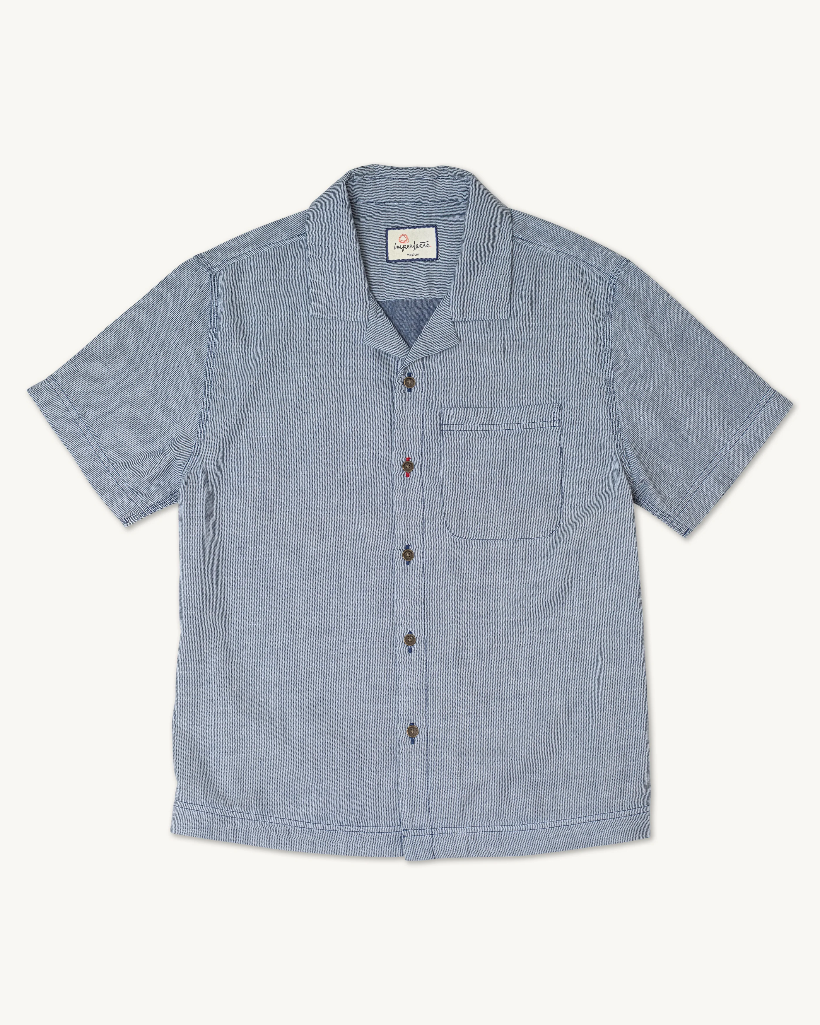 Cliffs Camp Collar Shirt in Summer Cloth - Image 7