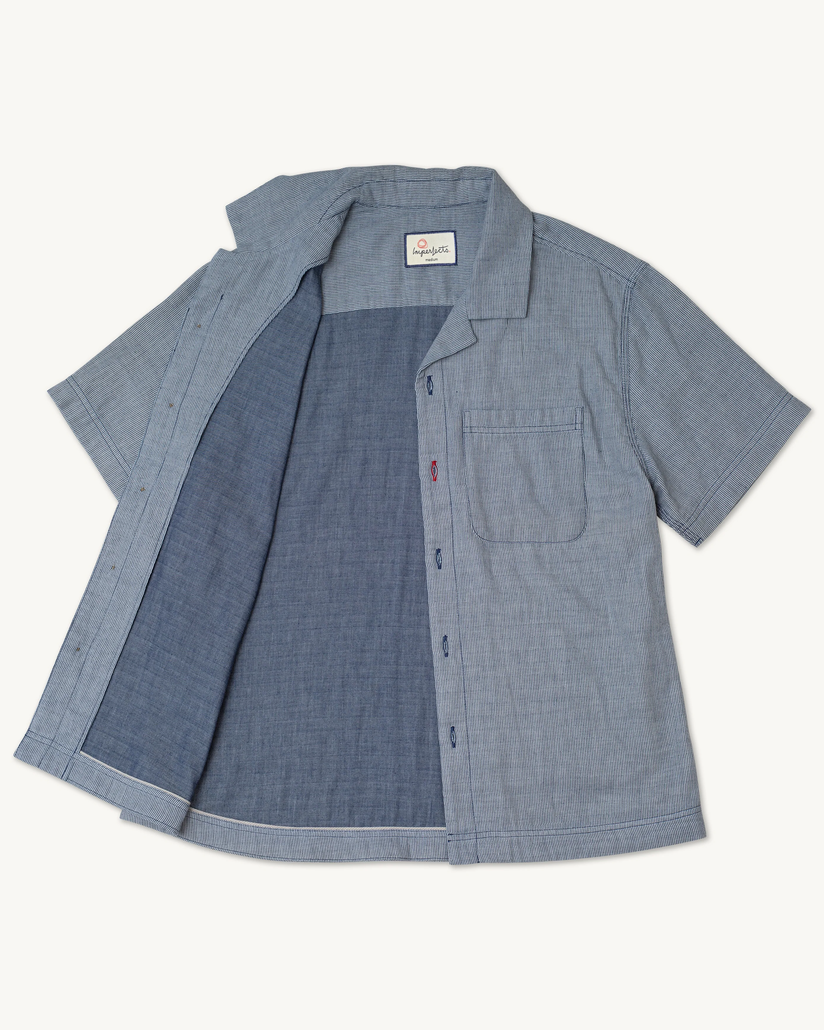 Cliffs Camp Collar Shirt in Summer Cloth - Image 9