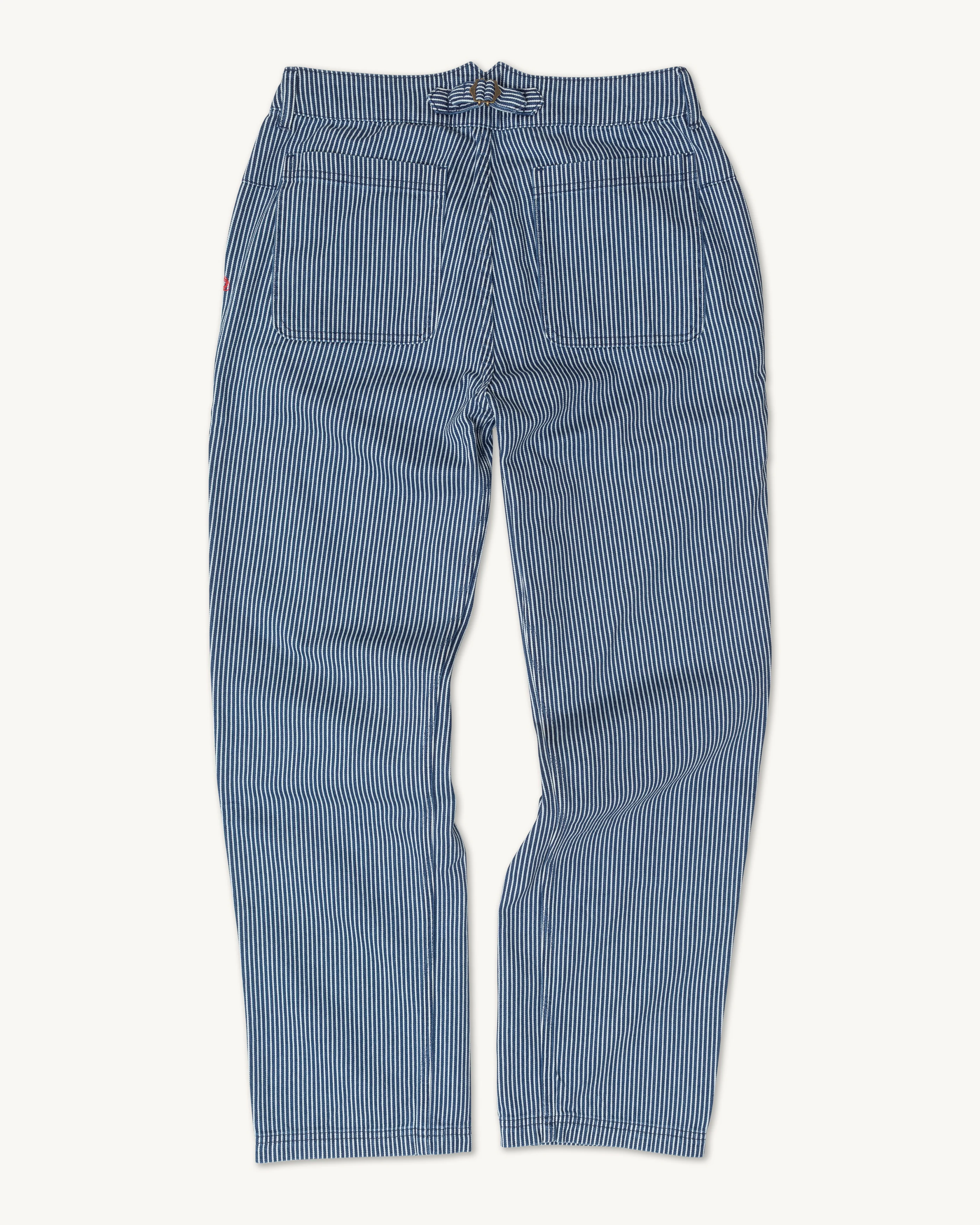 Courier Pant in Indigo Hickory Stripe {Deadstock} - Image 13