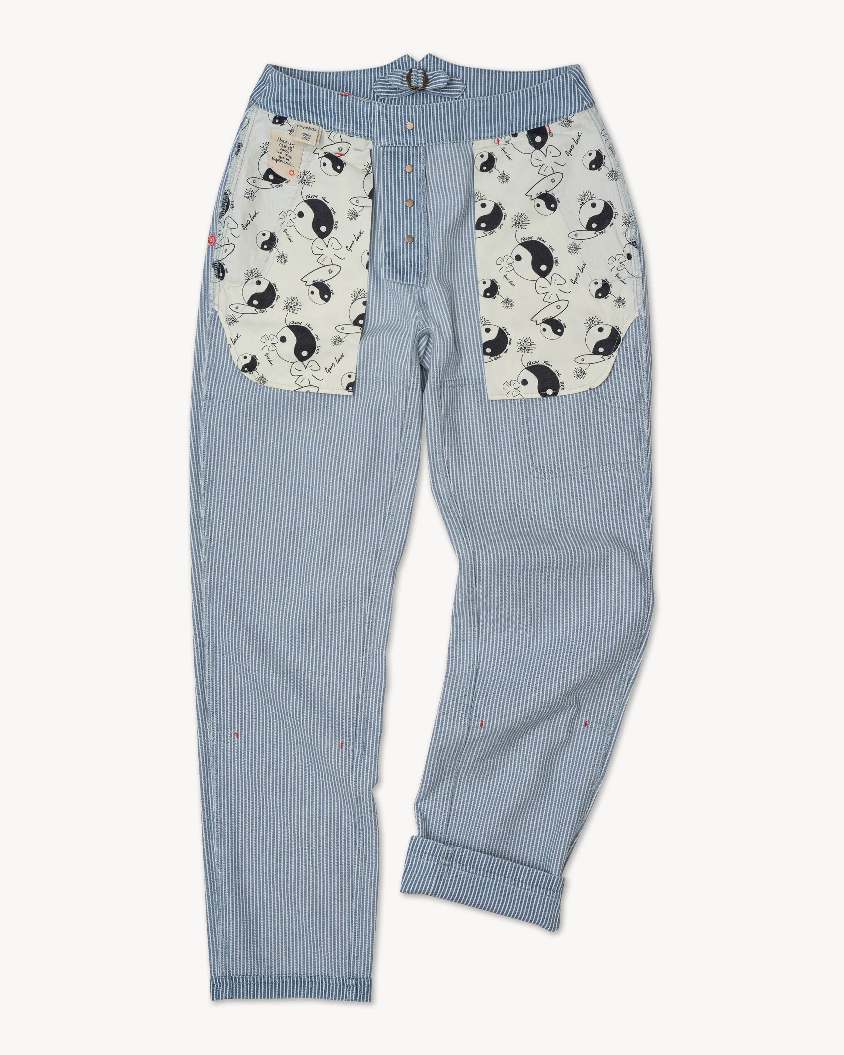 Courier Pant in Indigo Hickory Stripe {Deadstock} - Image 3