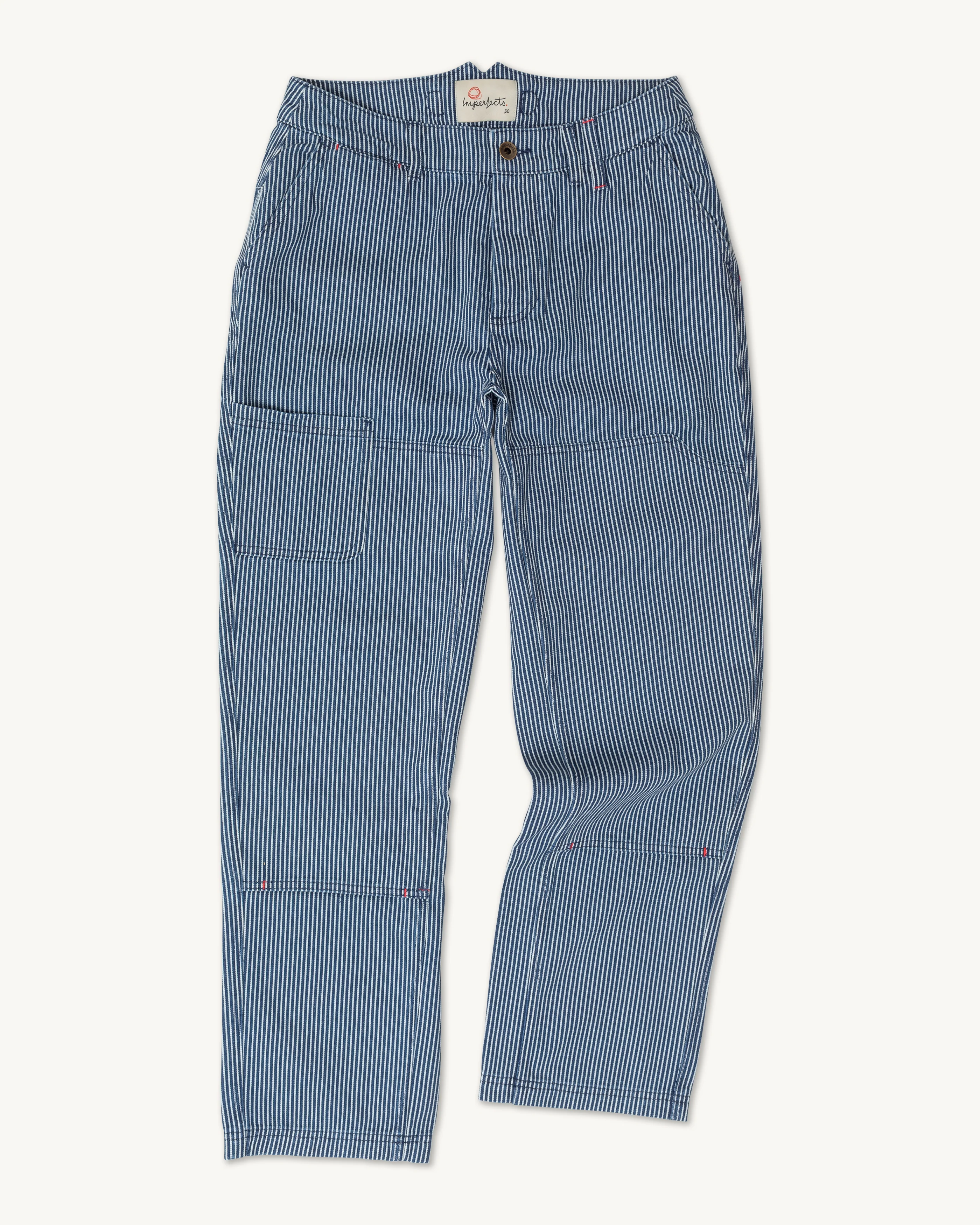 Courier Pant in Indigo Hickory Stripe {Deadstock} - Image 7