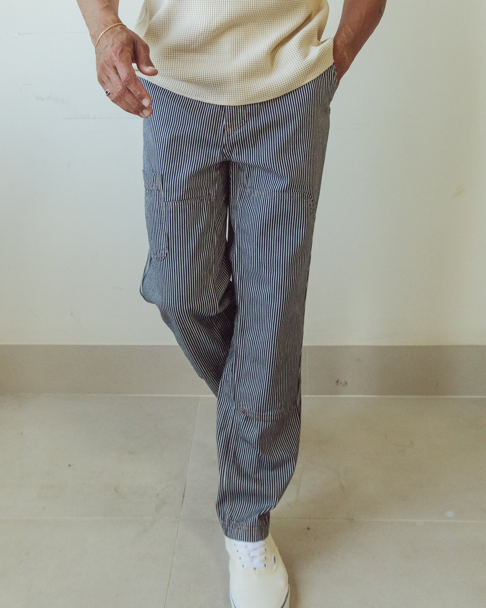 Courier Pant in Indigo Hickory Stripe {Deadstock} - Image 8