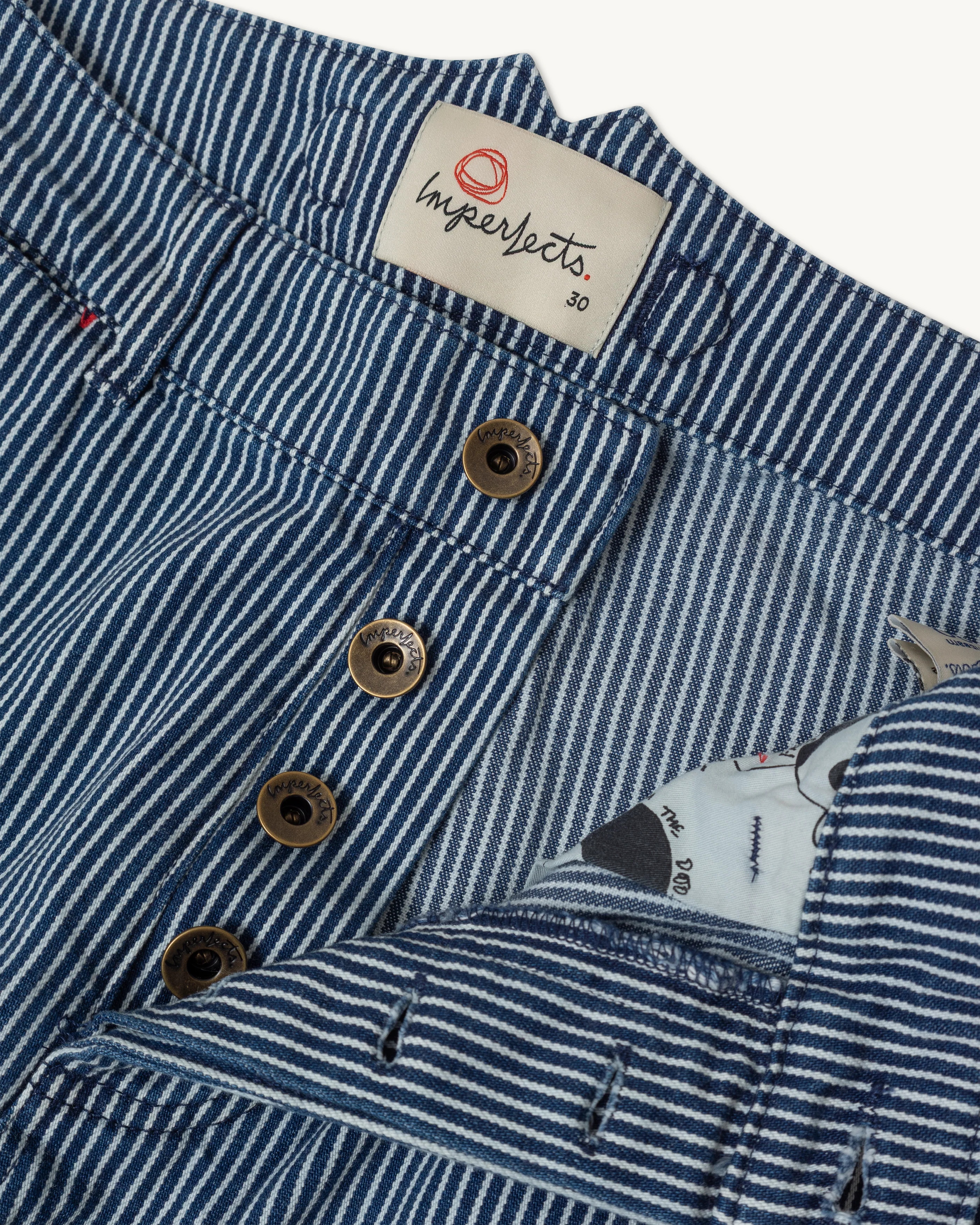 Courier Pant in Indigo Hickory Stripe {Deadstock} - Image 9