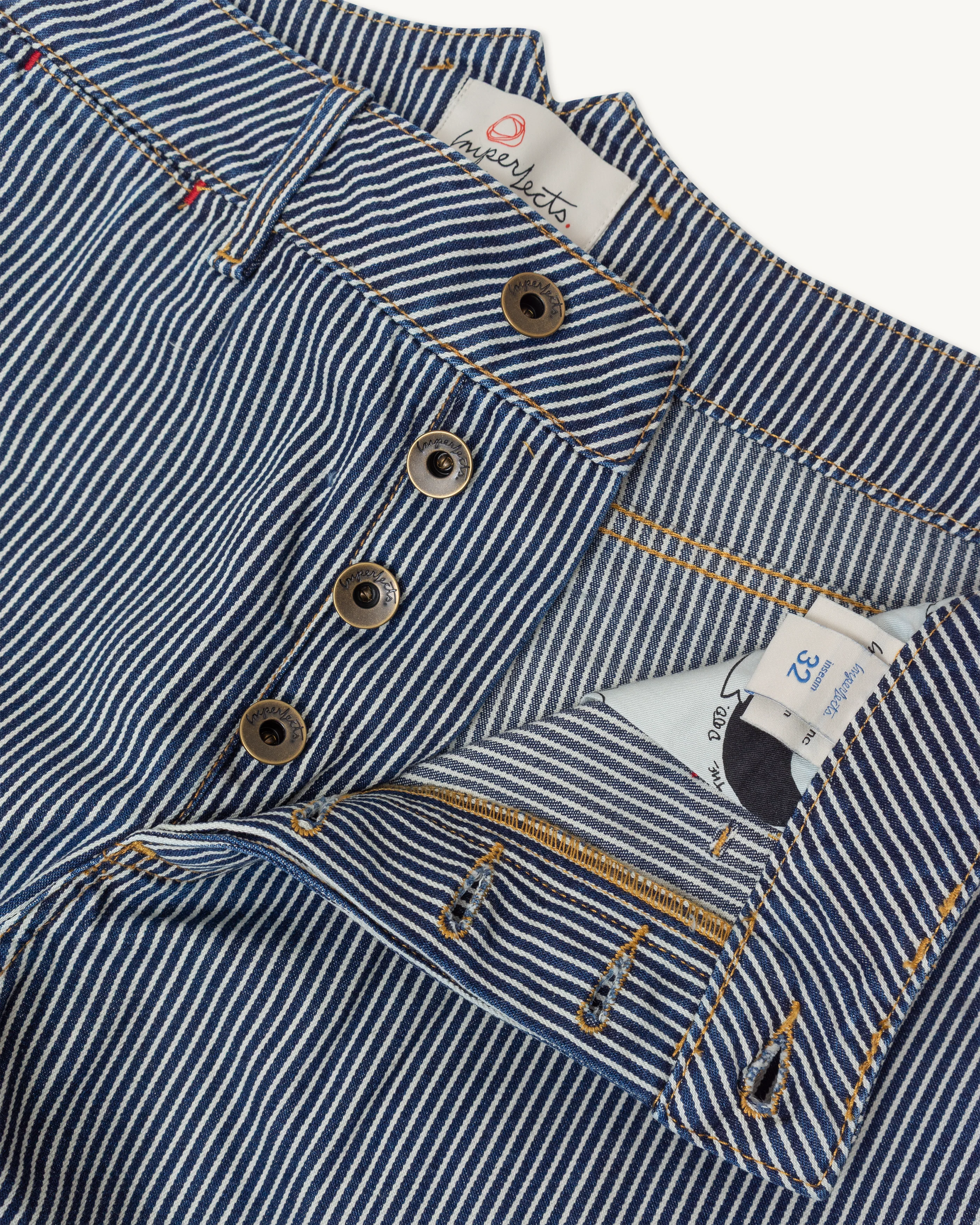 Courier Pant OG Fit in Indigo Hickory Stripe - Image 15