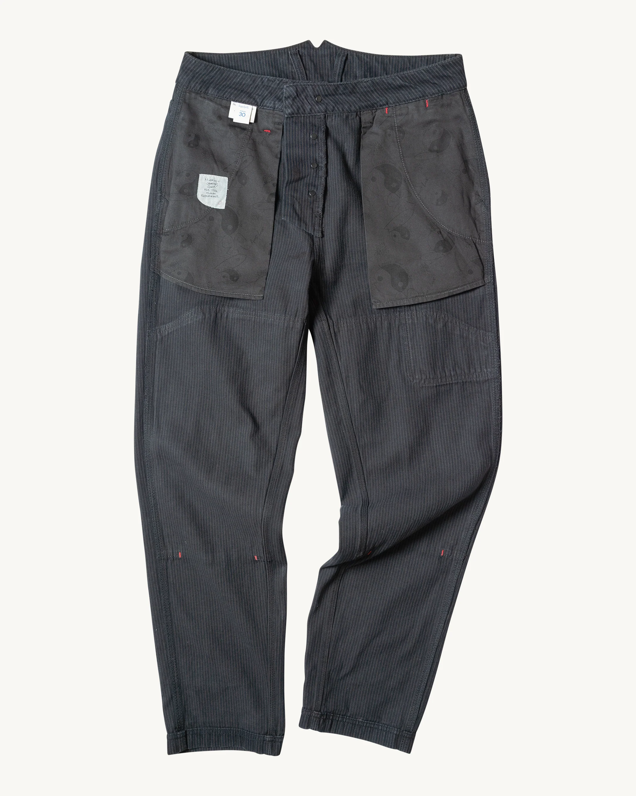Courier Pant Sharp Fit in Indigo Hickory Stripe - Image 3