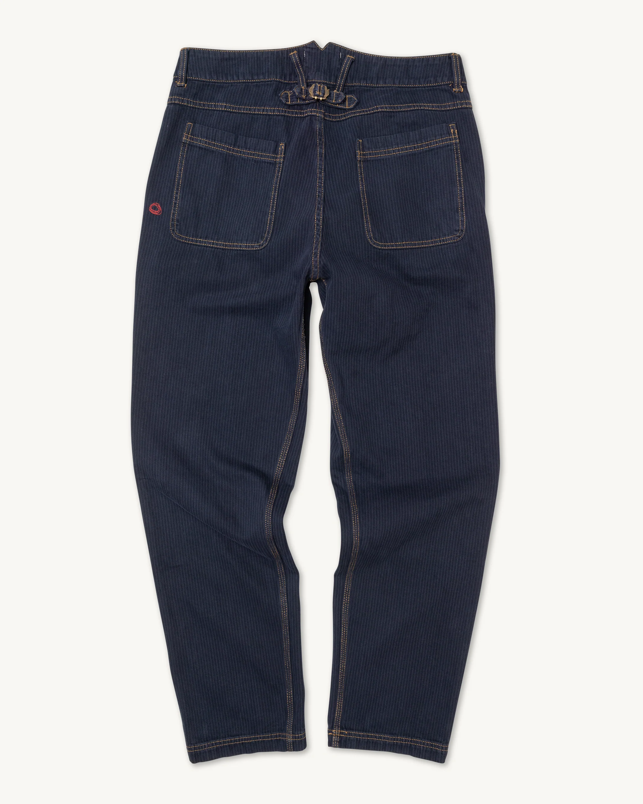 Courier Pant Sharp Fit in Over-Dyed Hickory Stripe - Image 6