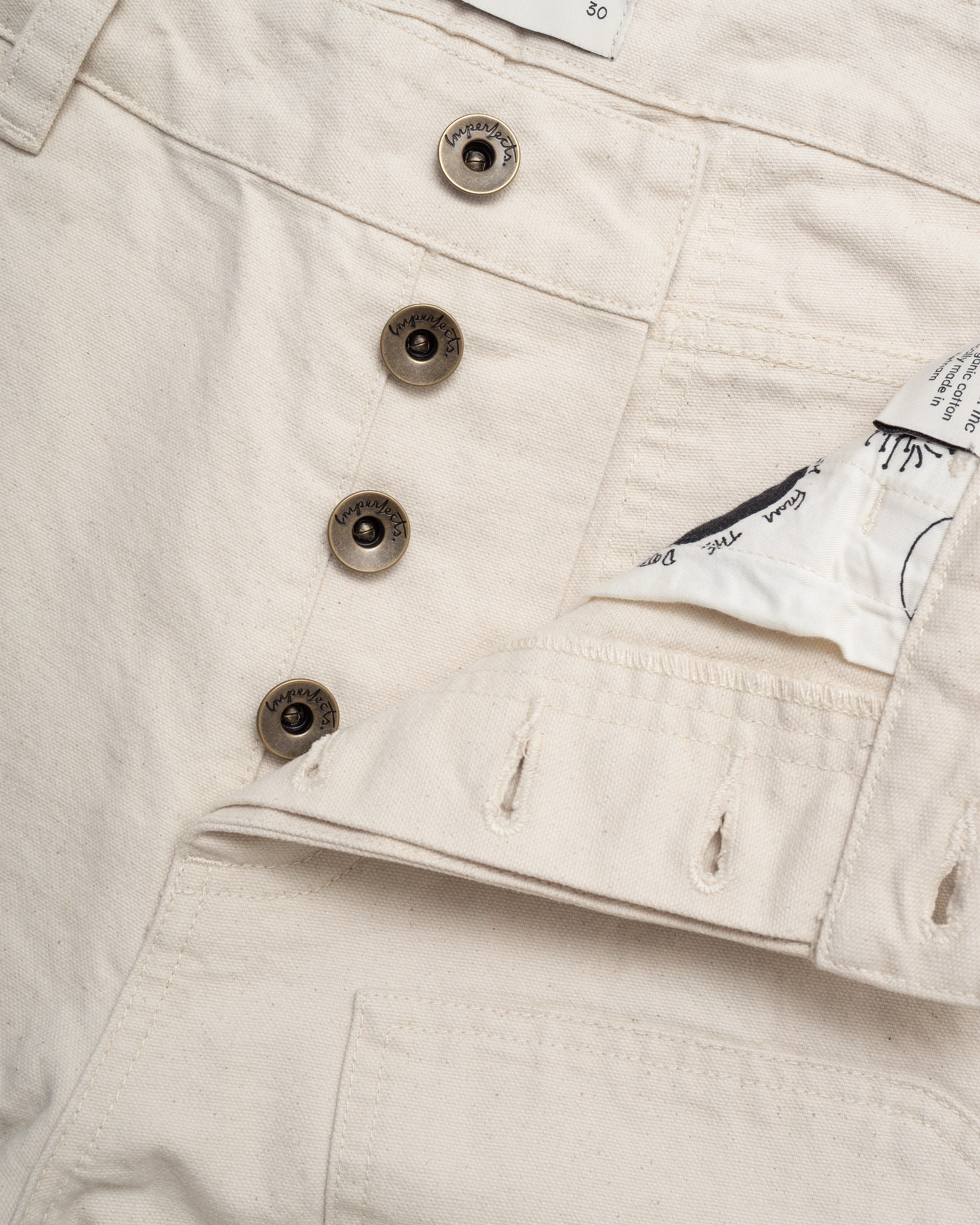 Dungaree Pant in Craft Canvas - Image 3