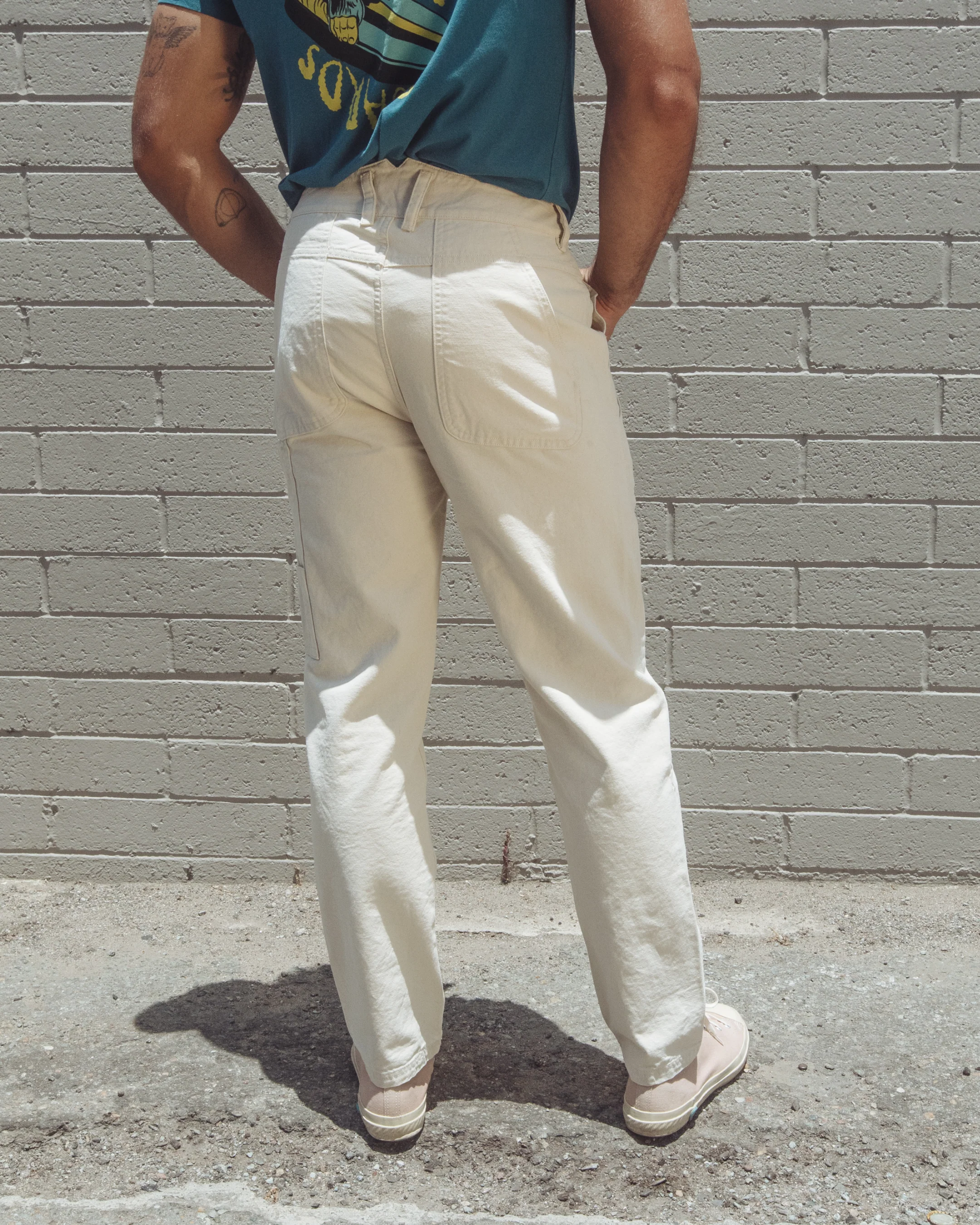 Dungaree Pant in Craft Canvas - Image 6