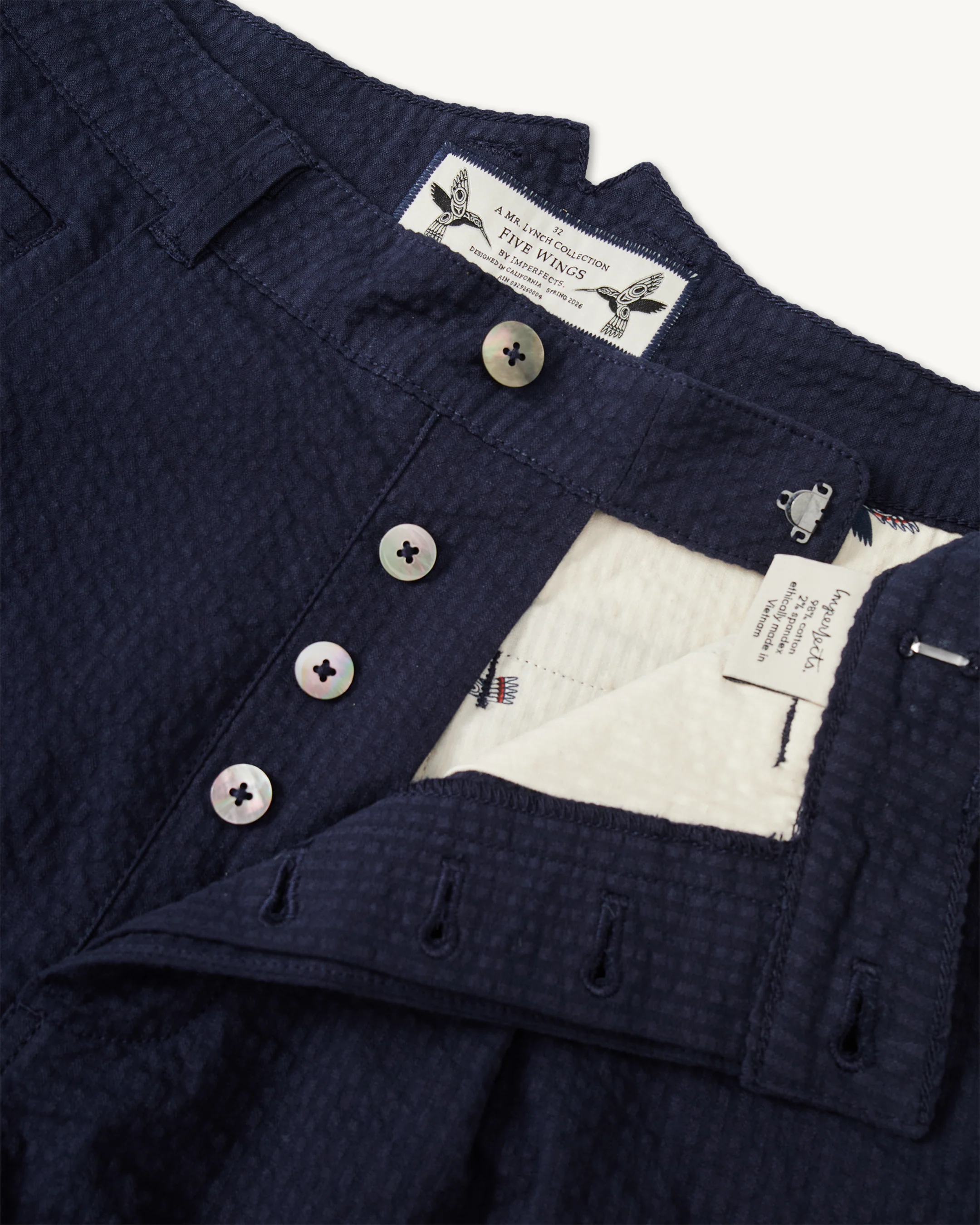 Mr. Lynch's 1201M Trouser in Summer Seersucker - Image 4