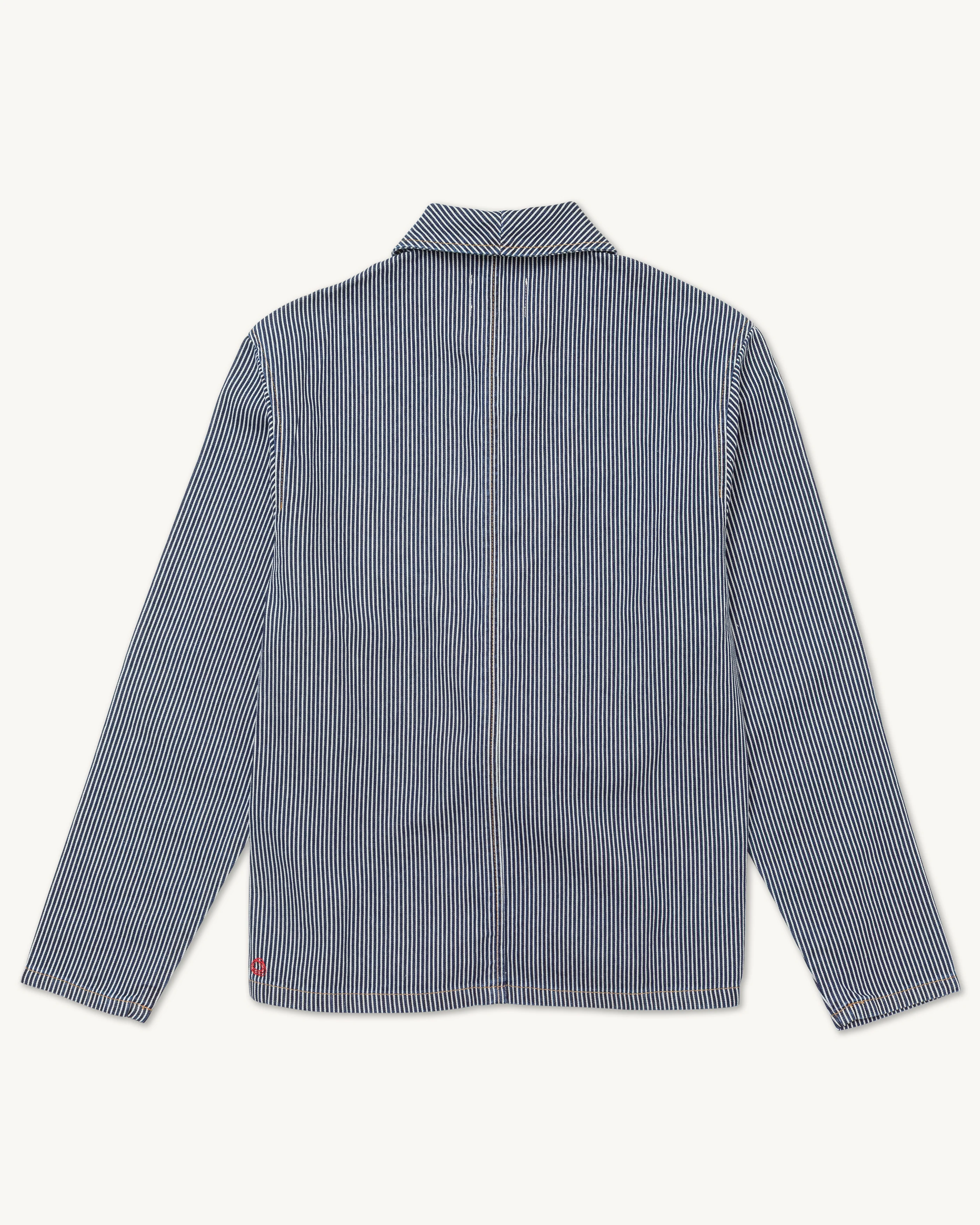 Shepherds Shirt in Indigo Hickory Stripe - Image 19