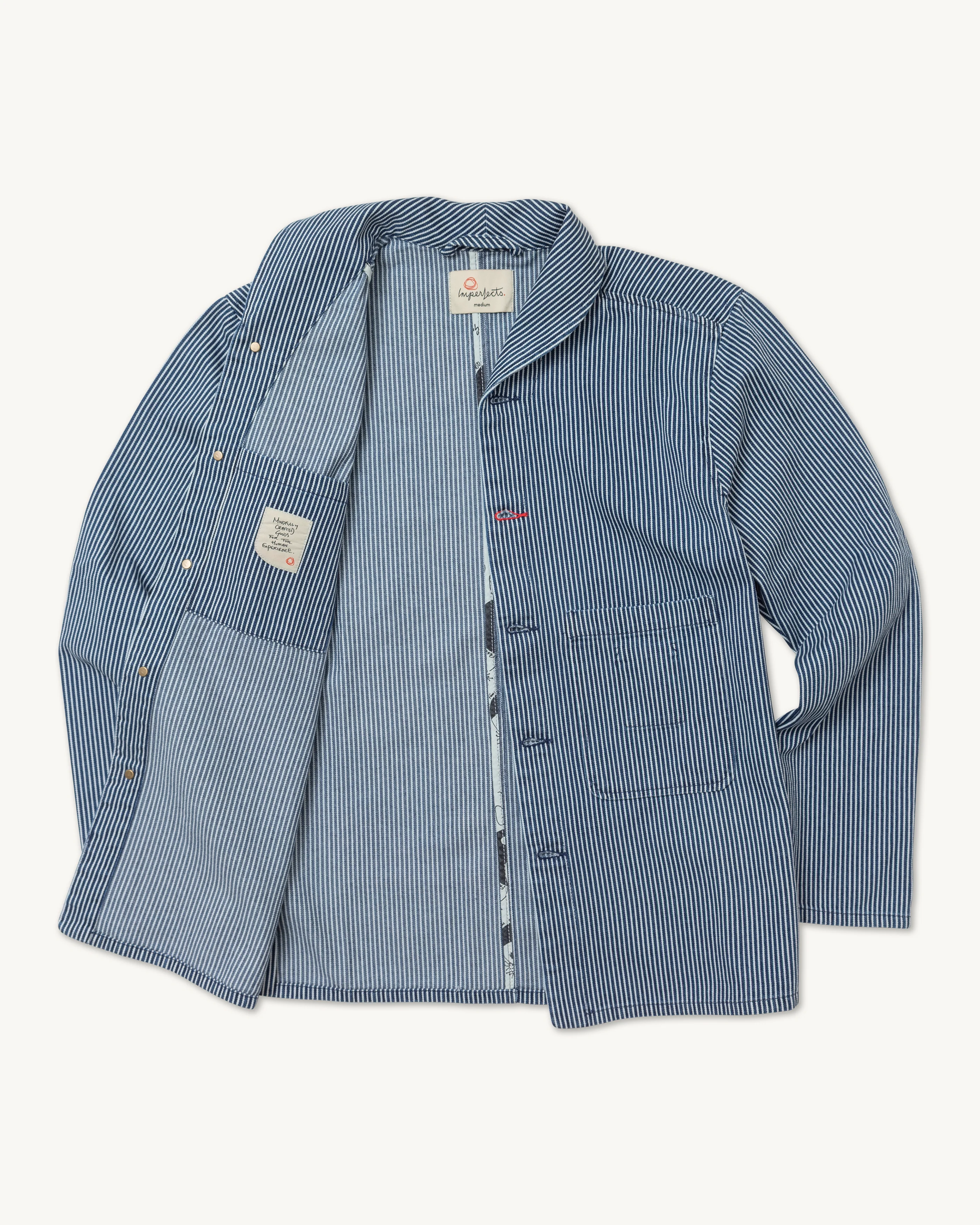 Shepherds Shirt in Indigo Hickory Stripe {Deadstock} - Image 11