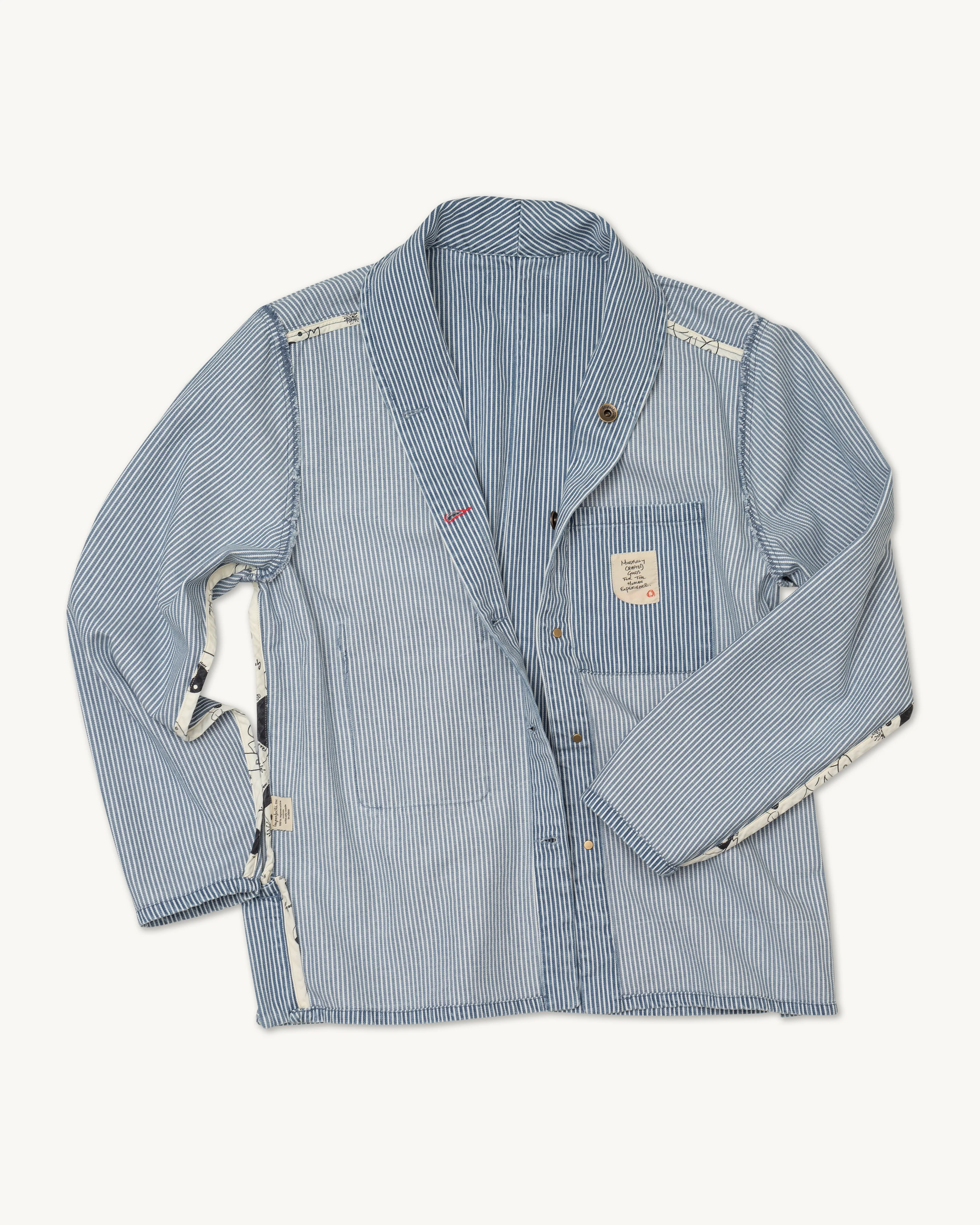 Shepherds Shirt in Indigo Hickory Stripe {Deadstock} - Image 3