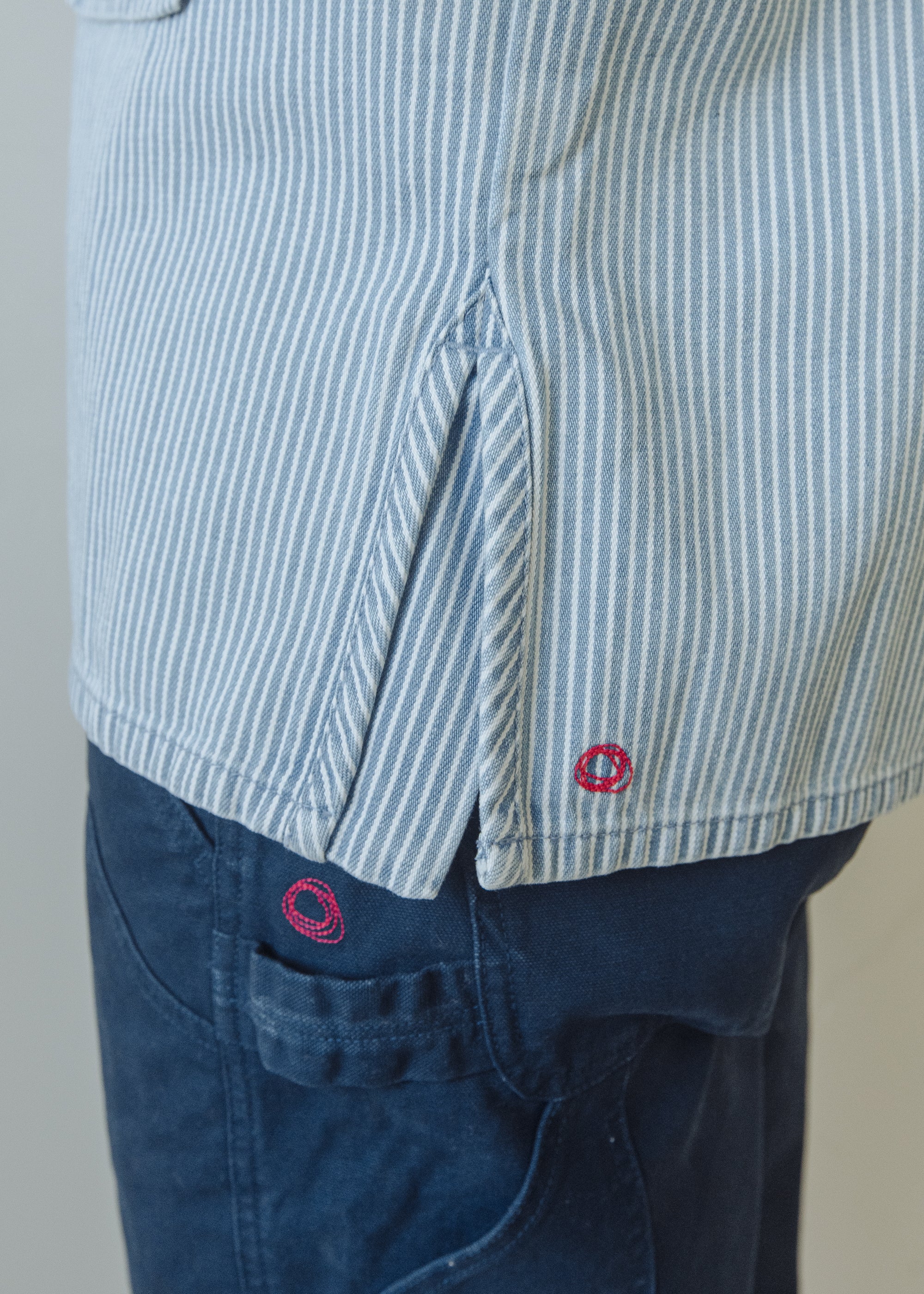 Shepherds Shirt in Indigo Hickory Stripe {Deadstock} - Image 4