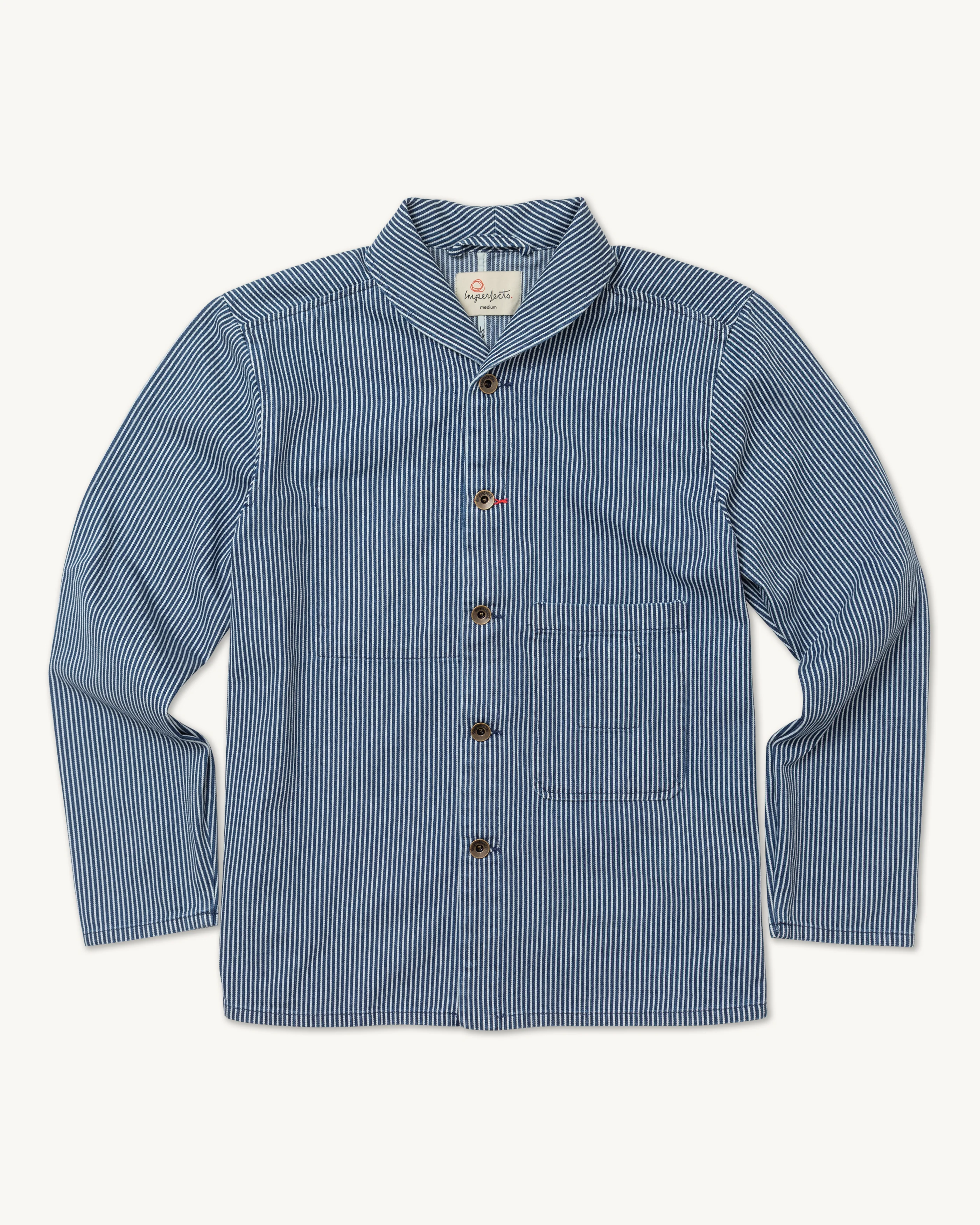 Shepherds Shirt in Indigo Hickory Stripe {Deadstock} - Image 8