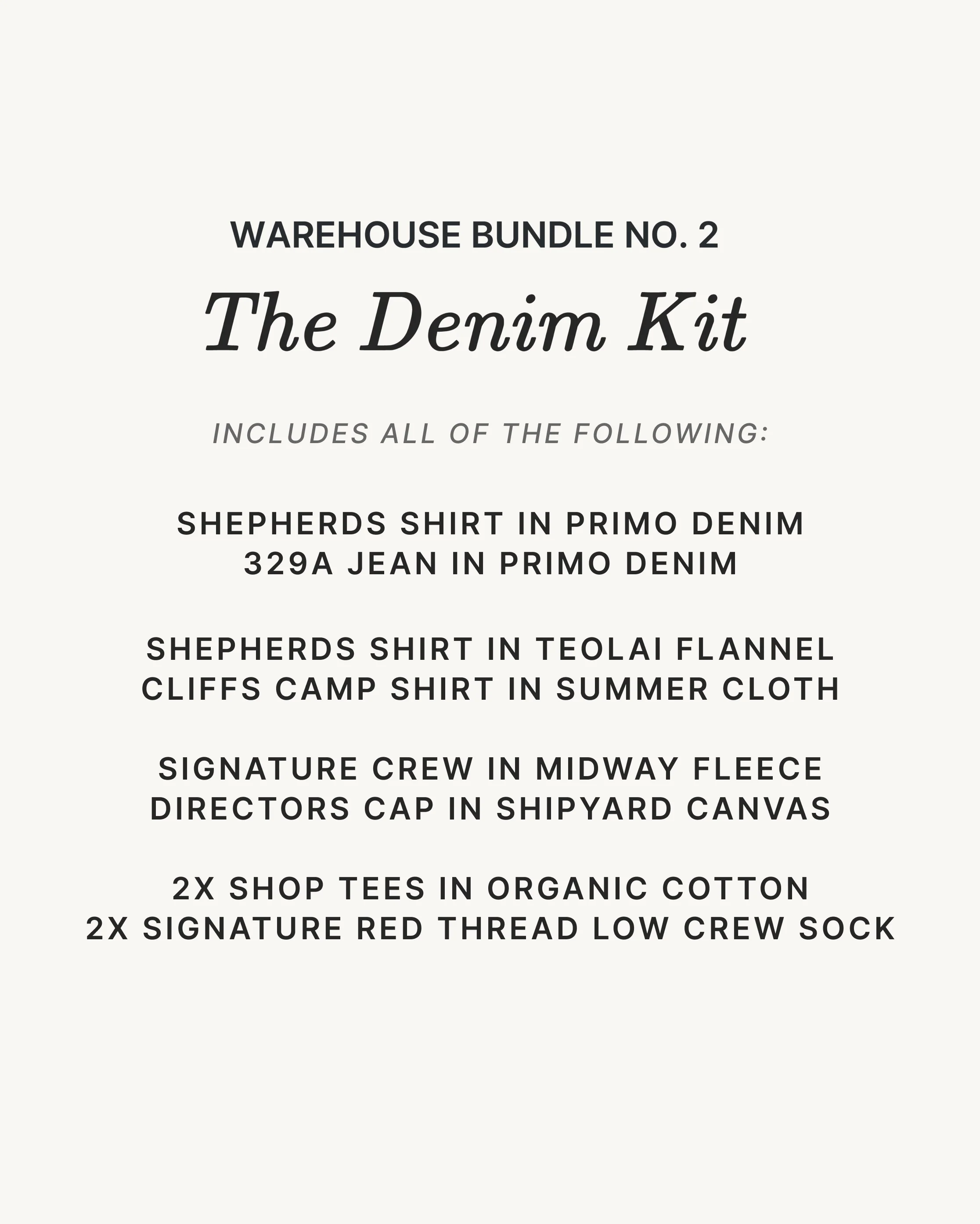 Warehouse Bundle No. 2 – The Denim Kit - Image 2