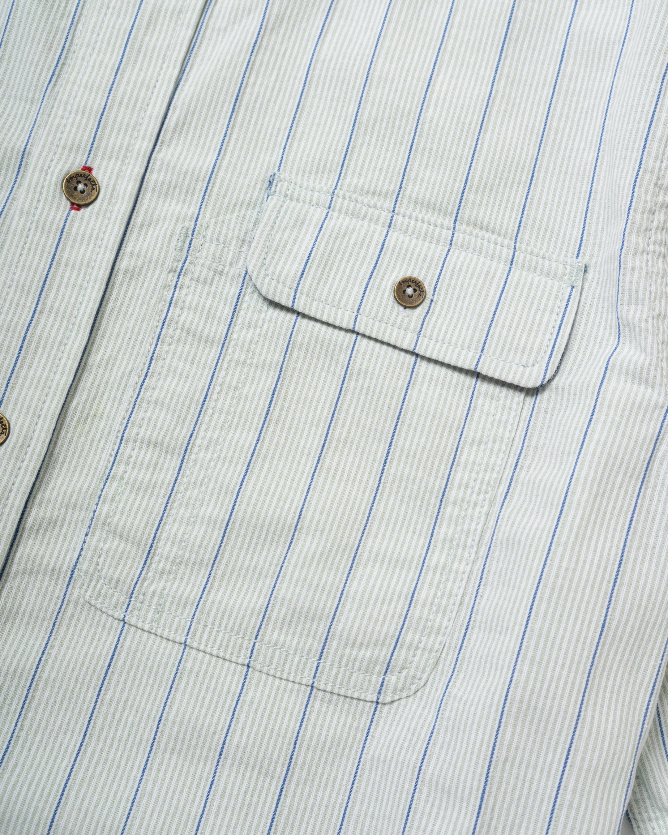 Tradesman Button-Down in Striped Chambray - Image 5