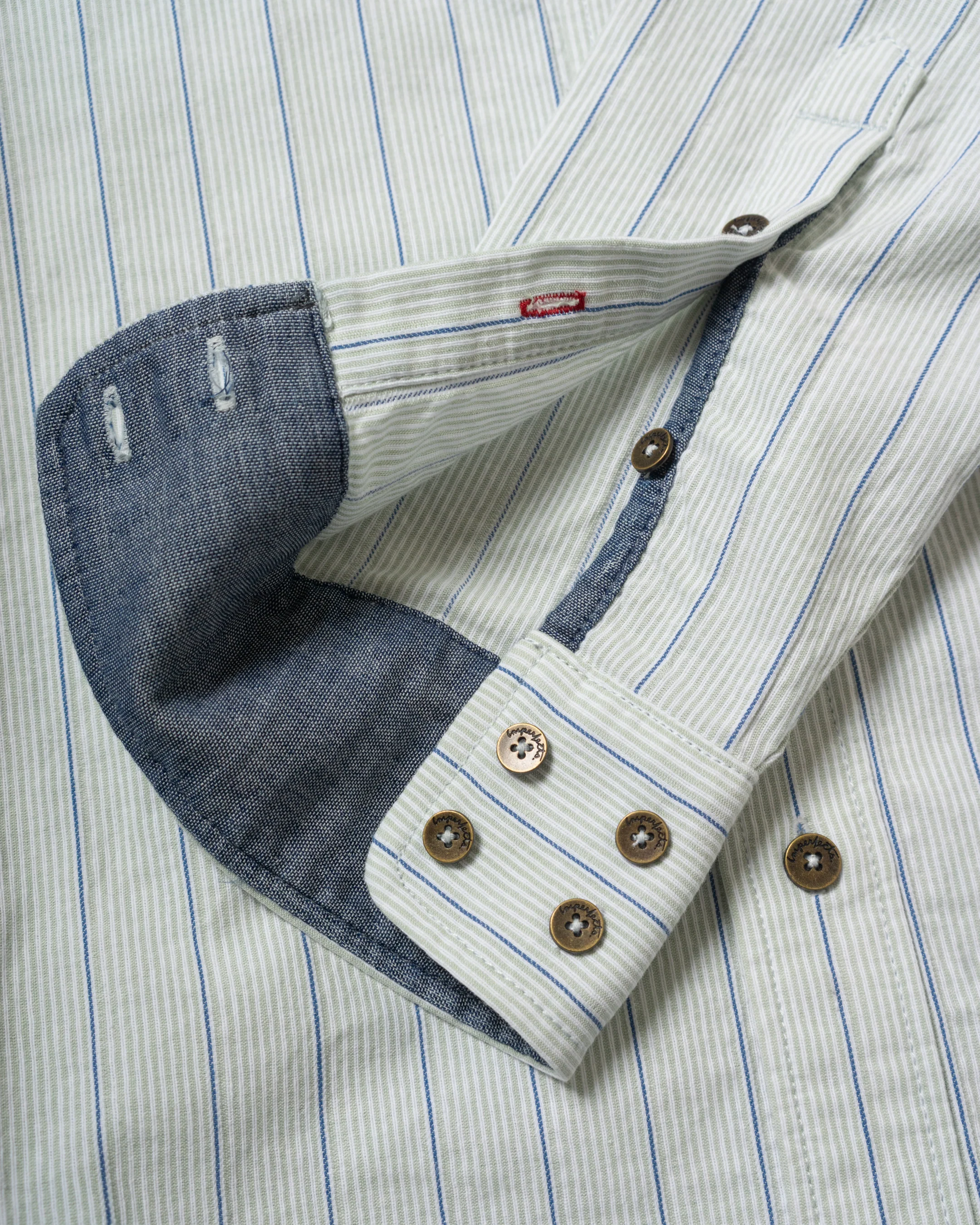 Tradesman Button-Down in Striped Chambray - Image 6