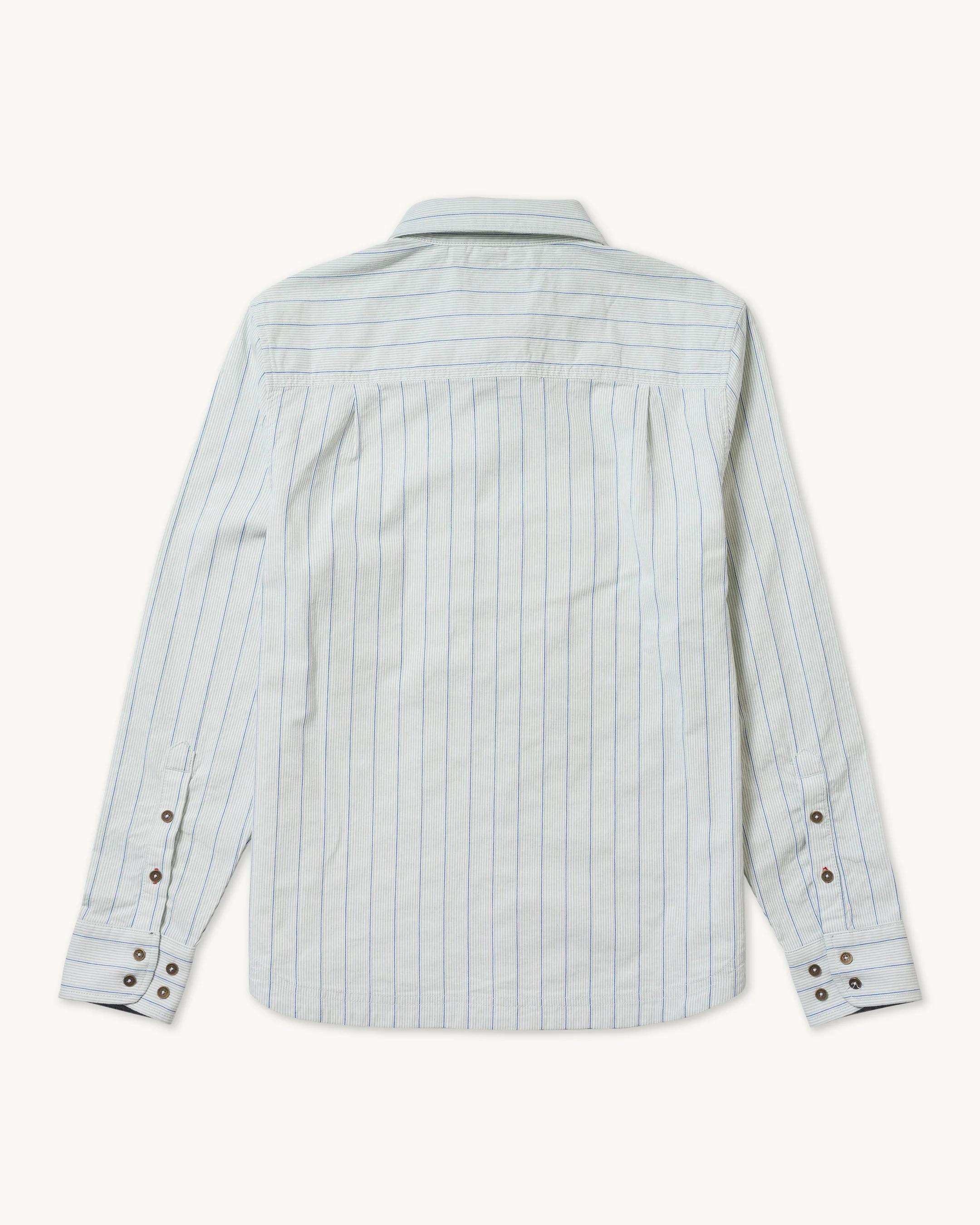 Tradesman Button-Down in Striped Chambray - Image 7